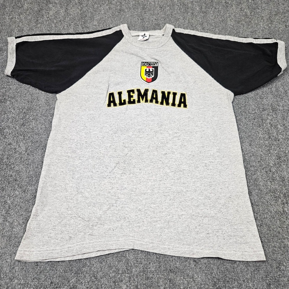 Alemania Germany Futbol TShirt Mens Large Soccer Gray Spanish‎ Fan Graphic Tee